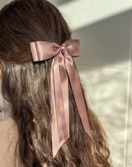 Satin hairclip - Chocolate Satin hairclip - Chocolate