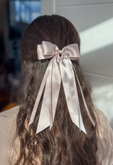 Satin hairclip - Cappuccino Satin hairclip - Cappuccino