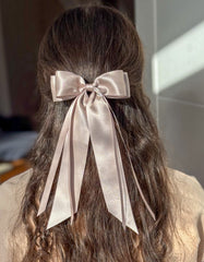 Satin hairclip - Cappuccino Satin hairclip - Cappuccino