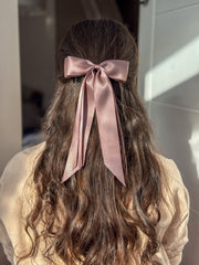 Satin hairclip - Chocolate Satin hairclip - Chocolate
