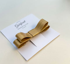 Barrette Bow hair clip- Gold Faux Barrette Bow hair clip- Gold Faux Gabificent