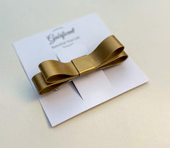 Barrette Bow hair clip- Gold Faux Barrette Bow hair clip- Gold Faux Gabificent