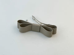 Barrette bow hair clip - Beige Faux Barrette bow hair clip - Beige Faux Gabificent