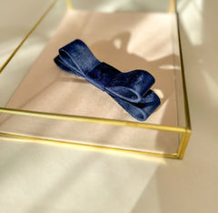 Barrette bow hair clip - Dark Blue Velvet Barrette bow hair clip - Dark Blue Velvet Gabificent