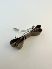 Barrette bow hair clip - Darl Olive Faux Barrette bow hair clip - Darl Olive Faux Gabificent