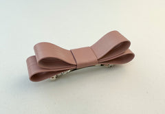 Barrette bow hair clip - Pink Faux Barrette bow hair clip - Pink Faux Gabificent