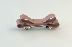 Barrette bow hair clip - Pink Faux Barrette bow hair clip - Pink Faux Gabificent