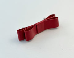 Barrette bow hair clip - Red Faux Barrette bow hair clip - Red Faux Gabificent