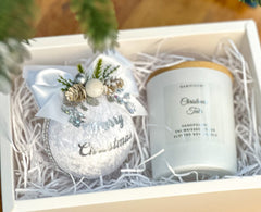 Christmas Bauble and Candle gift set- Silver Christmas Bauble and Candle gift set Gabificent