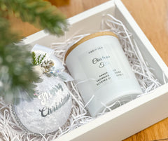 Christmas Bauble and Candle gift set- Silver Christmas Bauble and Candle gift set Gabificent