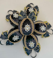Christmas Baubles - Black - Set of 6 Christmas Baubles - Black - Set of 6 Gabificent