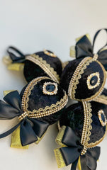 Christmas Baubles - Black - set of 6 Christmas Baubles - Black - set of 6 Gabificent