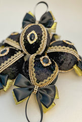 Christmas Baubles - Black - set of 6 Christmas Baubles - Black - set of 6 Gabificent
