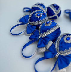 Christmas Baubles - Blue and silver- One Piece Christmas Baubles - Blue and silver- One Piece Gabificent