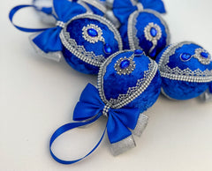 Christmas Baubles - Blue and silver- One Piece Christmas Baubles - Blue and silver- One Piece Gabificent