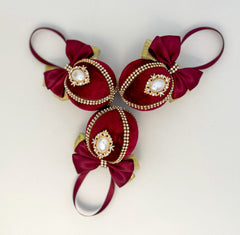 Christmas Baubles - Burgundy - set of 3 Christmas Baubles - Burgundy - set of 3 - Gabificent
