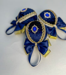 Christmas Baubles - Navy Blue - Set of 6 Christmas Baubles - Navy Blue - Set of 6 Gabificent