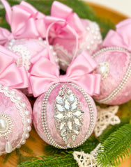 Christmas Baubles - Pink - Set of 6 Christmas Baubles - Pink - Set of 6 Gabificent
