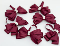 Christmas Tree Bows - Burgundy Christmas Tree Bows - Burgundy - Gabificent