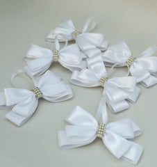Christmas Tree Bows - White Christmas Tree Bows - White - Gabificent