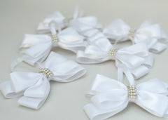 Christmas Tree Bows - White Christmas Tree Bows - White - Gabificent