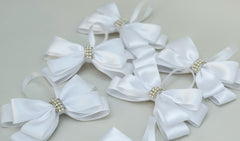 Christmas Tree Bows - White Christmas Tree Bows - White - Gabificent