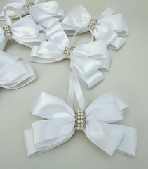 Christmas Tree Bows - White Christmas Tree Bows - White - Gabificent