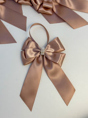 Christmas Tree Bows with tails - Blush Christmas Tree Bows with tails - Blush Gabificent