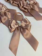 Christmas Tree Bows with tails - Blush Christmas Tree Bows with tails - Blush Gabificent