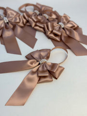Christmas Tree Bows with tails - Blush Christmas Tree Bows with tails - Blush Gabificent