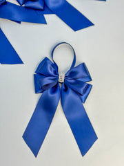Christmas Tree Bows  with tails- Navy  Blue Christmas Tree Bows with tails- Navy Blue Gabificent