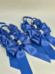 Christmas Tree Bows  with tails- Navy  Blue Christmas Tree Bows with tails- Navy Blue Gabificent