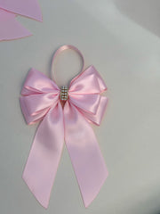 Christmas Tree Bows with tails- Pink Christmas Tree Bows with tails- Pink Gabificent