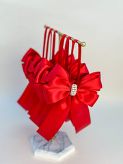 Christmas Tree Bows  with tails - Red Christmas Tree Bows with tails - Red Gabificent