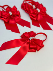 Christmas Tree Bows  with tails - Red Christmas Tree Bows with tails - Red Gabificent