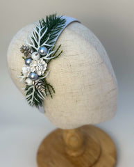 Christmas headband - White Christmas headband - White Gabificent