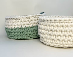 Crochet Baskets - Set of Two Crochet Baskets - Set of Two Gabificent
