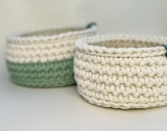 Crochet Baskets - Set of Two Crochet Baskets - Set of Two Gabificent