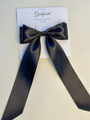 Satin hairclip - Black Satin hairclip - Black