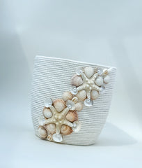 Indoor plant pot with shells Indoor plant pot with shells
