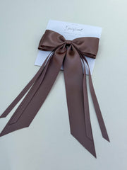 Satin hairclip - Chocolate Satin hairclip - Chocolate