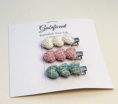 Fabric Heart Hairclips Fabric Heart Hairclips Gabificent
