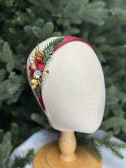Christmas  Burgundy headband Christmas  Burgundy headband