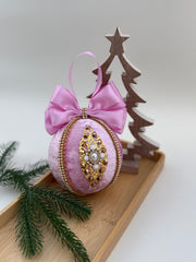 Christmas Bauble Ornament - Pink  - One Piece Christmas Bauble Ornament - Pink  - One Piece