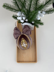Christmas Bauble Ornament - Brown Chocolate  - One Piece Christmas Bauble Ornament - Brown Chocolate  - One Piece
