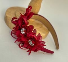 Headband “Burgundy flowers Headband “Burgundy flowers Gabificent