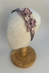 Headband with Dusty  Pink flowers Headband with Dusty Pink flowers Gabificent