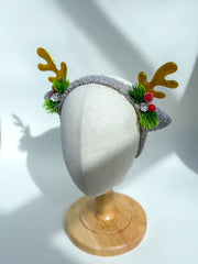 Christmas headband- Grey “Reindeer “ Christmas headband- Grey “Reindeer “