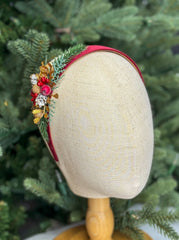 Christmas  Burgundy headband Christmas  Burgundy headband