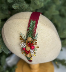 Christmas  Burgundy headband Christmas  Burgundy headband